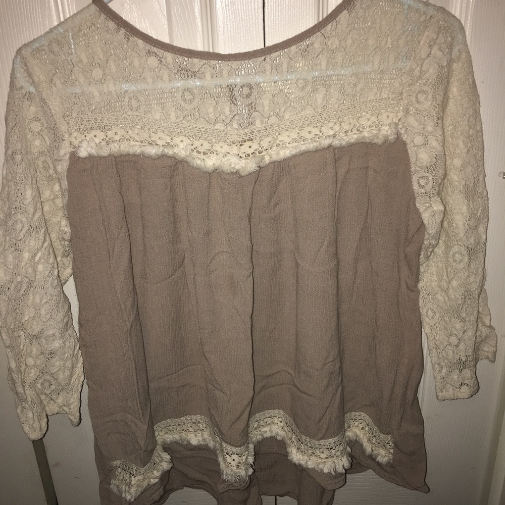 Tans and Lace shirt